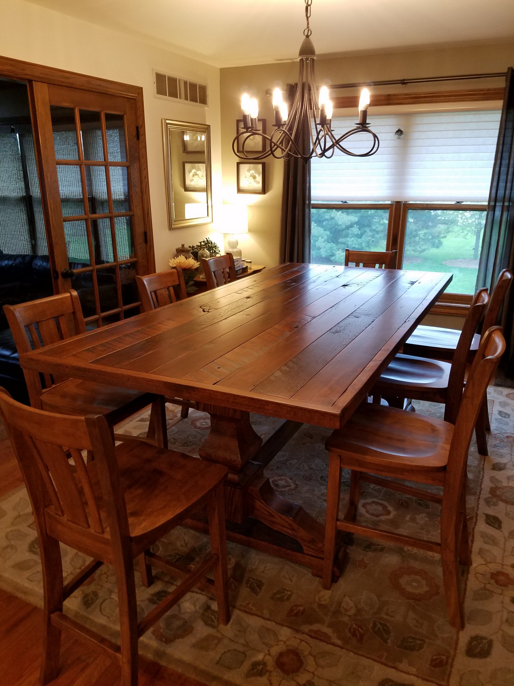 Reclaimed Rustic Oak Table & Chairs