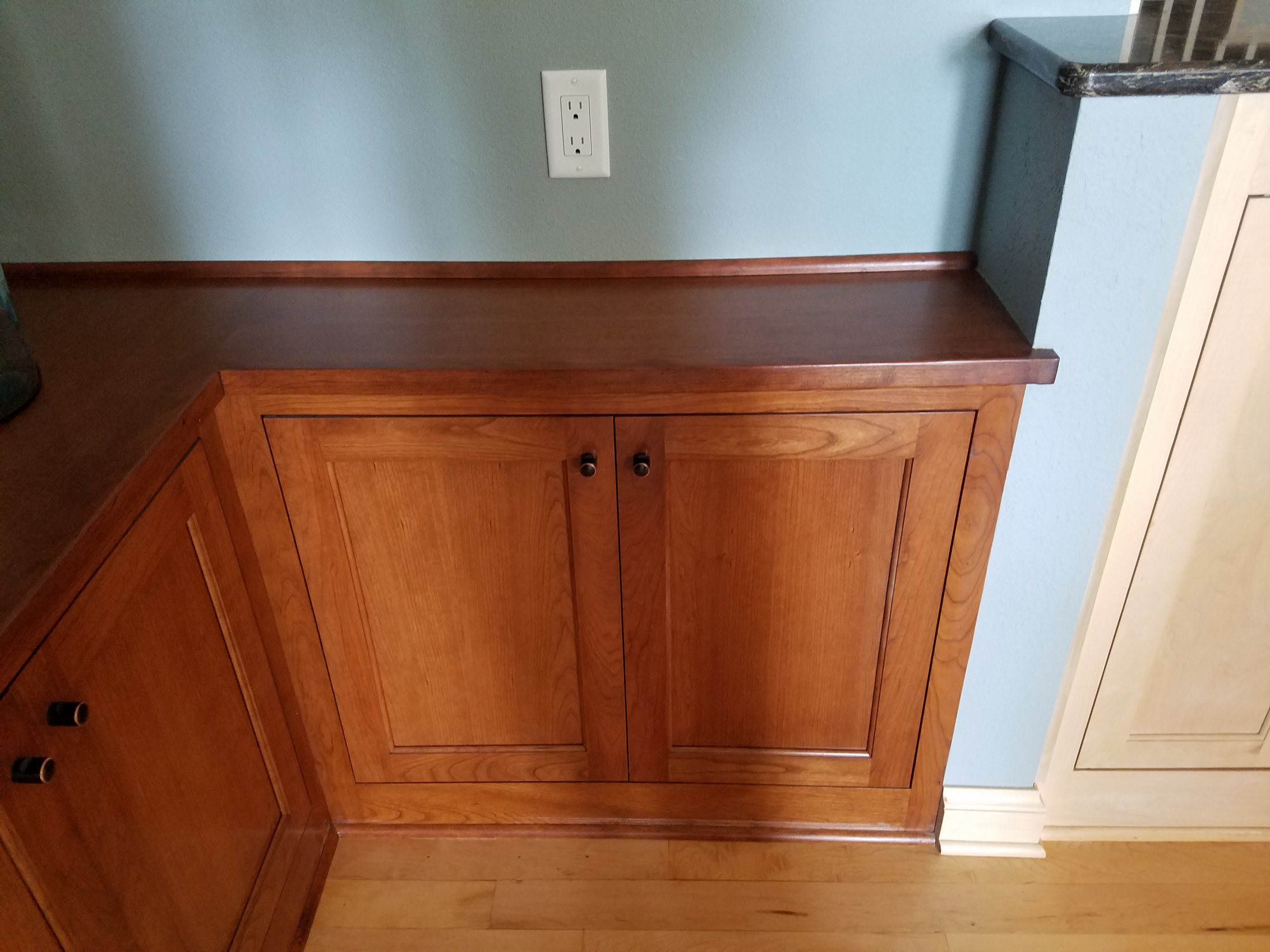 Custom Built Cherry Cabinet with Inset Doors