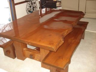 Custom Made Pine Table and Benches