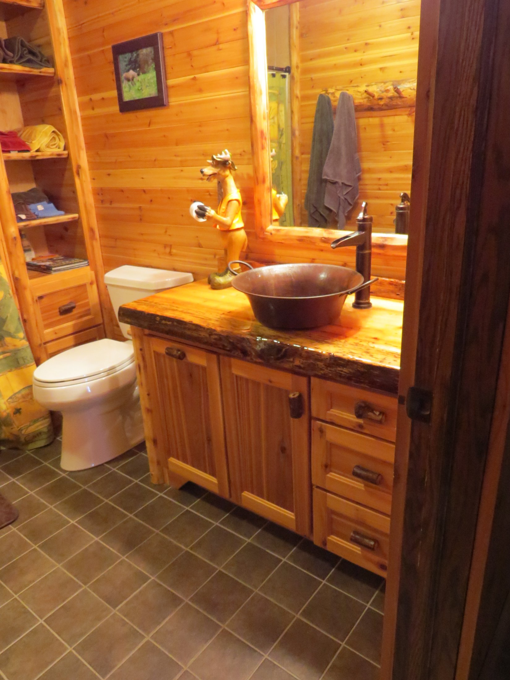 Rustic Cedar Bathroom Vanity 