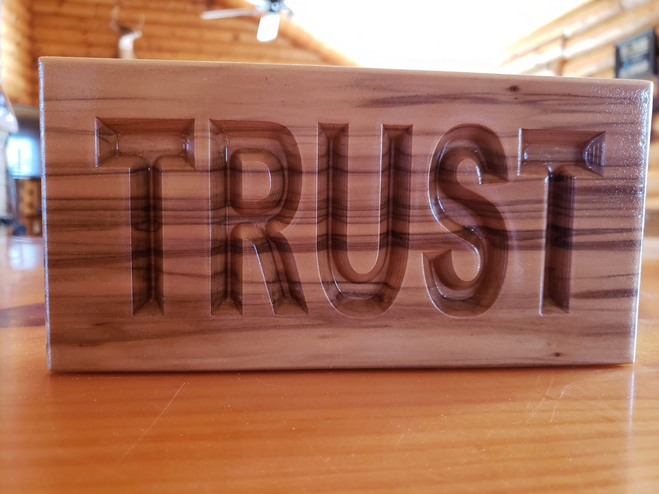Gum Wood Custom Carved Sign