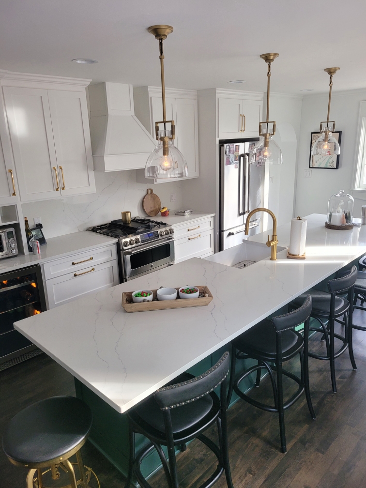 Mission Style- Custom Design and Built- Painted Cabinets 