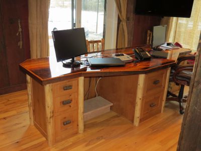 Rustic Alder Custom Desk 