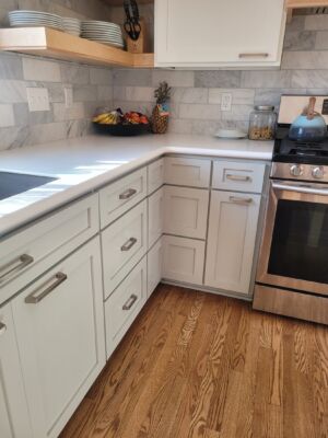 Custom Maple Cabinets with Pull out Corner Drawers