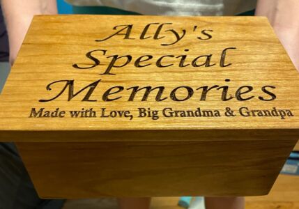 Custom Carved Oak Memory Box